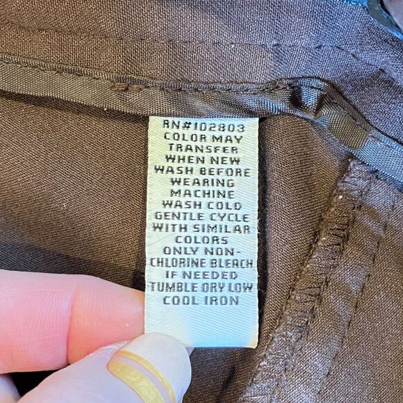 Style & Co. Brown Trousers Dress Pants Wide Leg 2P Work Office Workwear - Picture 5 of 5